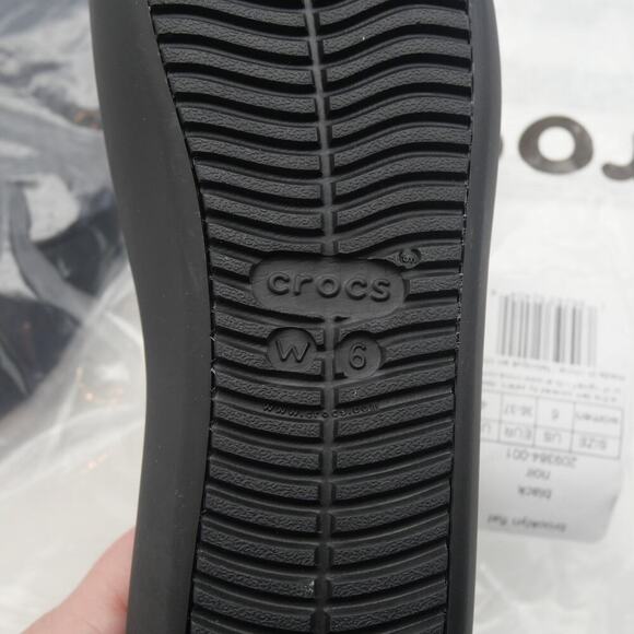 NEW Crocs Brooklyn Ballet Flats Women's 6  Black Balletcore Coquette Dress - Picture 6 of 10